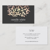 Schwarze und goldene und rosafarbene Foil Look Whi Visitenkarte (Vorne/Hinten)