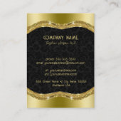 Schwarze und goldene Vintage Schäden 5 Visitenkart Visitenkarte (Rückseite)