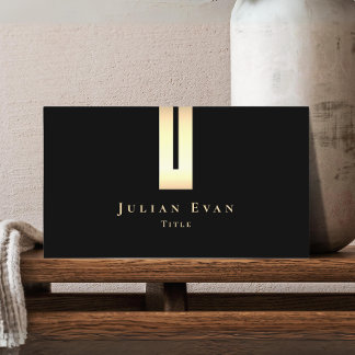 Schwarze und goldene Visitenkarte für künstlerisch