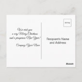 Schwarze und goldene Weihnachtsbälle Eleganter Url Postkarte (Rückseite)