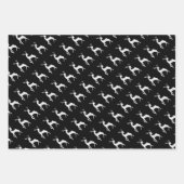 Schwarze und goldene Weihnachtsraffinerien Geschenkpapier Set (Vorderseite 3)