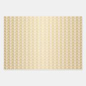 Schwarze und goldene Weihnachtsraffinerien Geschenkpapier Set (Vorderseite)