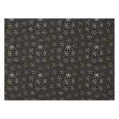 Schwarze und goldene Weihnachtsschneeflocken Tischdecke (Vorderseite (Horizontal))