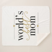 Schwarze und goldene Welten Beste Mama Sherpadecke (Vorderseite (Horizontal))