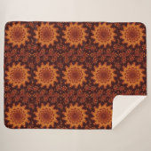 Schwarze und goldene Wildblumen 10 Sherpadecke (Vorderseite (Horizontal))