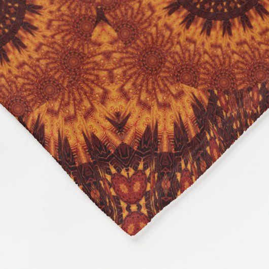 Schwarze und goldene Wildblumen 11 Fleecedecke (Ecke)