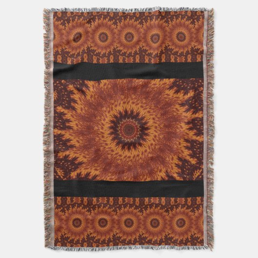 Schwarze und goldene Wildblumen 12 Decke (Vorderseite Vertikal)