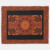 Schwarze und goldene Wildblumen 14 Fleecedecke (Vorderseite (Horizontal))