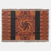 Schwarze und goldene Wildblumen 15 Decke (Vorderseite)