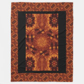 Schwarze und goldene Wildblumen 16 Fleecedecke (Vorderseite)