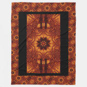 Schwarze und goldene Wildblumen 1 Fleecedecke (Vorderseite)