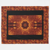 Schwarze und goldene Wildblumen 1 Fleecedecke (Vorderseite (Horizontal))