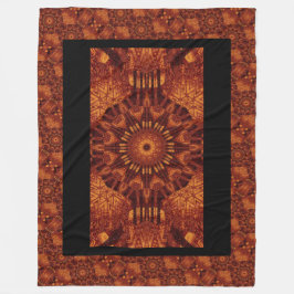 Schwarze und goldene Wildblumen 20 Fleecedecke