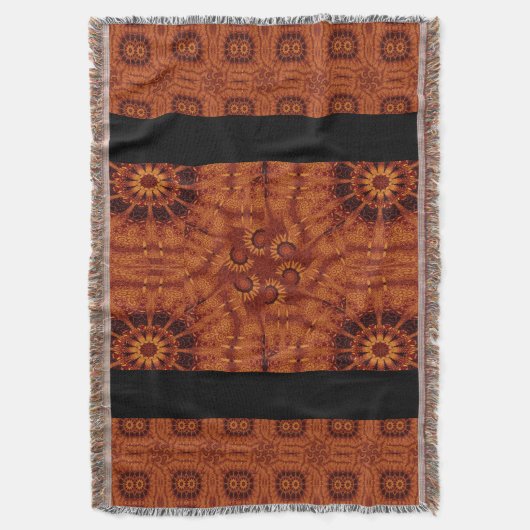 Schwarze und goldene Wildblumen 22 Decke (Vorderseite Vertikal)