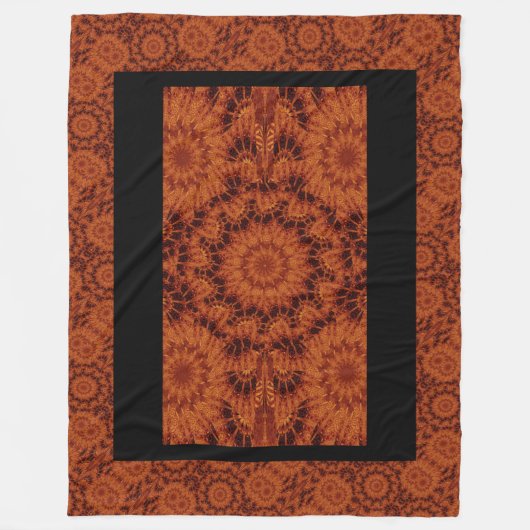 Schwarze und goldene Wildblumen 25 Fleecedecke (Vorderseite)