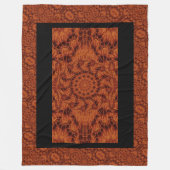 Schwarze und goldene Wildblumen 28 Fleecedecke (Vorderseite)