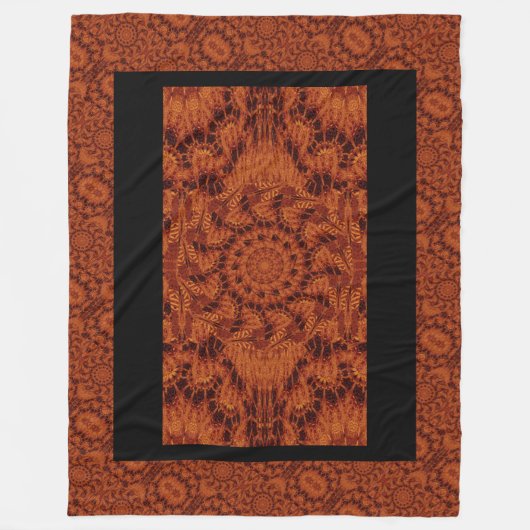 Schwarze und goldene Wildblumen 28 Fleecedecke (Vorderseite)