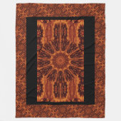 Schwarze und goldene Wildblumen 30 Fleecedecke (Vorderseite)