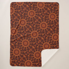 Schwarze und goldene Wildblumen 30 Sherpadecke