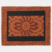 Schwarze und goldene Wildblumen 4 Fleecedecke (Vorderseite (Horizontal))