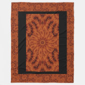 Schwarze und goldene Wildblumen 6 Fleecedecke (Vorderseite)