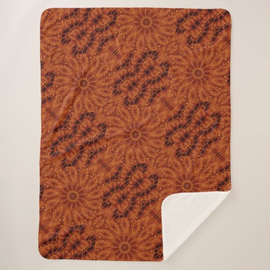 Schwarze und goldene Wildblumen 6 Sherpadecke (Vorderseite)