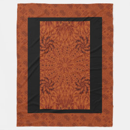 Schwarze und goldene Wildblumen 9 Fleecedecke