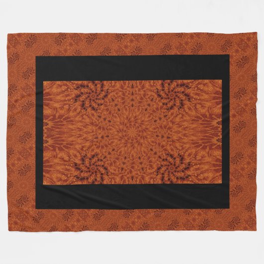 Schwarze und goldene Wildblumen 9 Fleecedecke (Vorderseite (Horizontal))