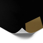 Schwarze und goldfarbene Streifen - 18 Seatekarte Poster (Ecke)