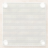 SCHWARZE UND GOLDKÖRPER KNOTEN UND KREUZEN GLASUNTERSETZER (Rückseite)