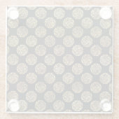 SCHWARZE UND GOLDKÖRPER KNOTEN UND KREUZEN GLASUNTERSETZER (Rückseite)