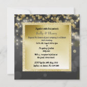 SCHWARZE UND GOLDROYAL BUBBLES WEDING INVITE NEW EINLADUNG (Vorderseite)