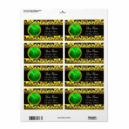 SCHWARZE UND GOLDSPANNE, GRÜNES KLEEBLATT (Vorne)