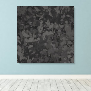 Schwarze und graue abstrakte Grafik-Kunst-Design Leinwanddruck