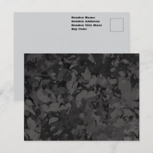 Schwarze und graue abstrakte Grafik-Kunst-Designs Postkarte