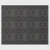Schwarze und graue abstrakte Grafikdesign-Kunst Geschenkpapier (Flach)