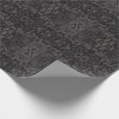 Schwarze und graue abstrakte Grafikdesign-Kunst Geschenkpapier (Ecke)