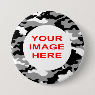 SCHWARZE UND GRAUE CAMOUFLAGE BUTTON