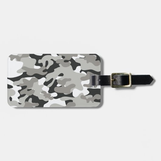 Schwarze und graue Camouflage Gepäckanhänger (Vorderseite horizontal)