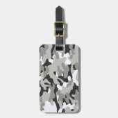 Schwarze und graue Camouflage Gepäckanhänger (Vorderseite vertikal)