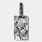 Schwarze und graue Camouflage Gepäckanhänger (Rückseite vertikal)