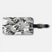 Schwarze und graue Camouflage Gepäckanhänger (Rückseite horizontal)
