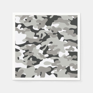 Schwarze und graue Camouflage Serviette