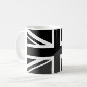 Schwarze und graue Flagge Kaffeetasse (Vorderseite Links)