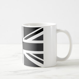 Schwarze und graue Flagge Kaffeetasse