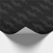 Schwarze und graue Geist-Fische Geschenkpapier (Ecke)