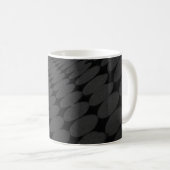 Schwarze und graue gepunktete Oberfläche Kaffeetasse (VorderseiteRechts)