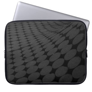 Schwarze und graue gepunktete Oberfläche Laptopschutzhülle