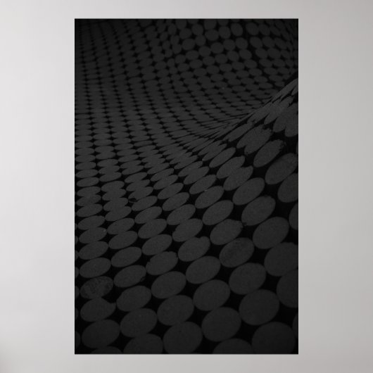 Schwarze und graue gepunktete Oberfläche Poster (Vorne)