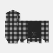 Schwarze und graue Gingham-Dusch-Dankeschön-Verpac Geschenkschachtel (Ungefaltet)